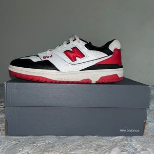 New Balance 550 Red/Black Toe